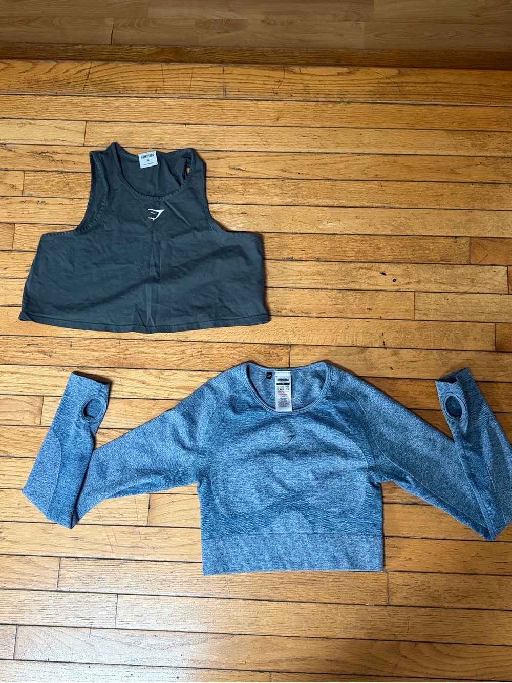 Gymshark Girls' lot of 2 Black Cropped Tank Top